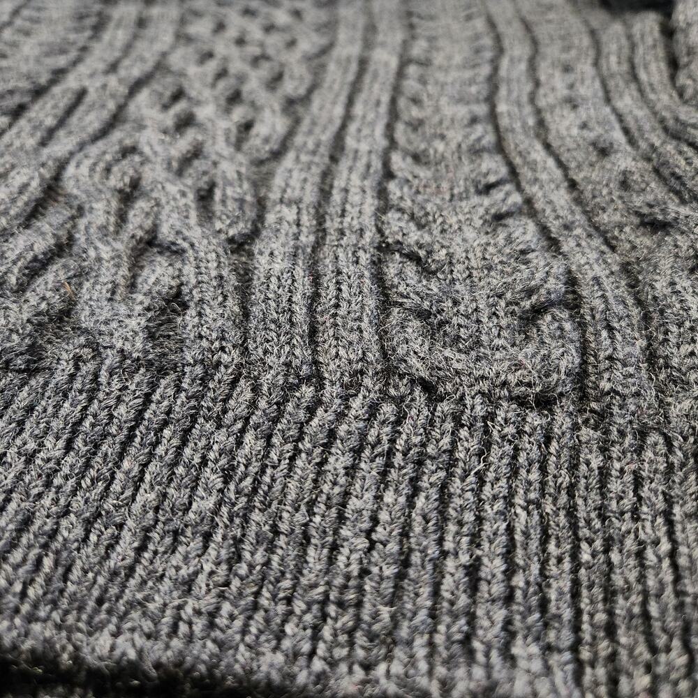 VTG WoolOvers Womens M Medium 100% Wool Cableknit Fisherman Pullover Sweater - Picture 5 of 13